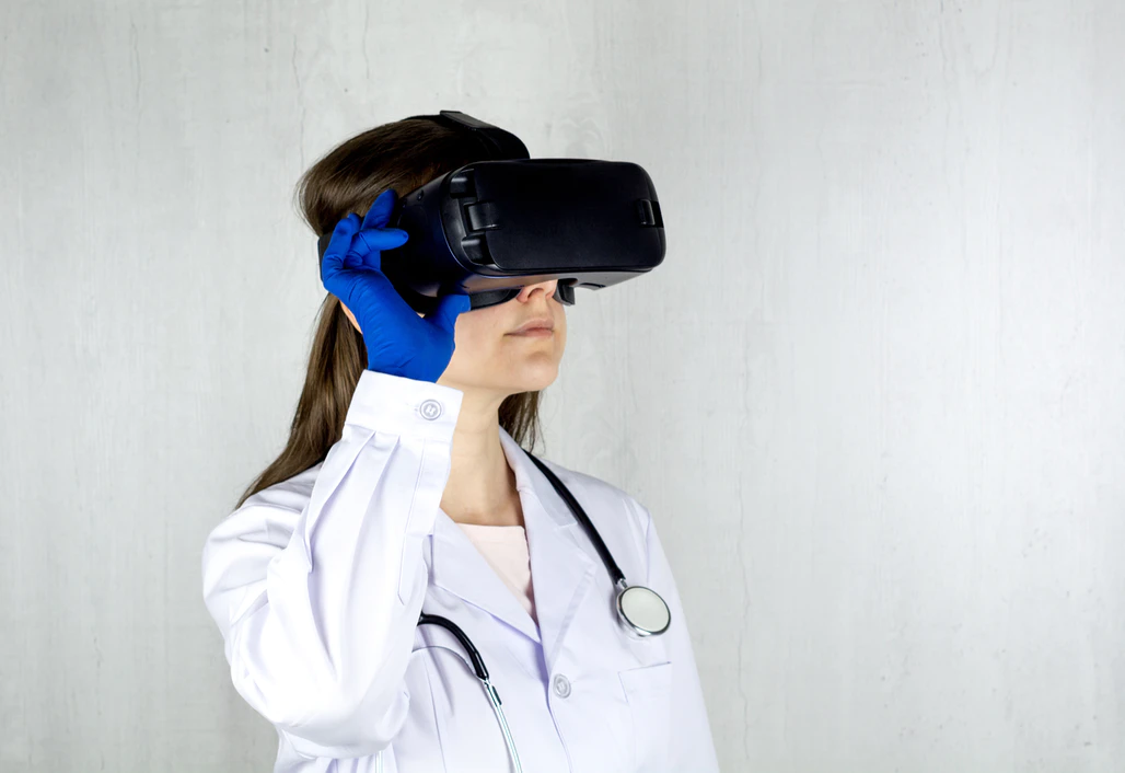 doctor using virtual reality glasses