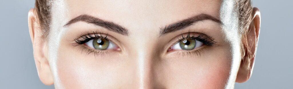 Close up shot of woman's eye with makeup