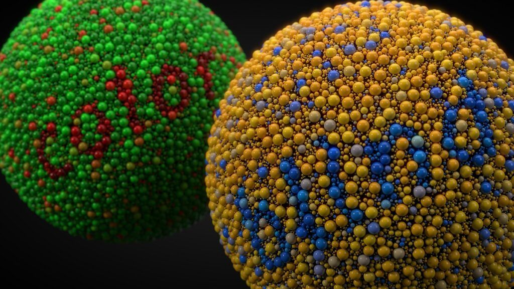color blindness test with spheres