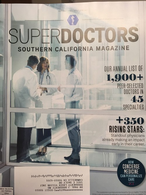 southern california super doctor award for lasik