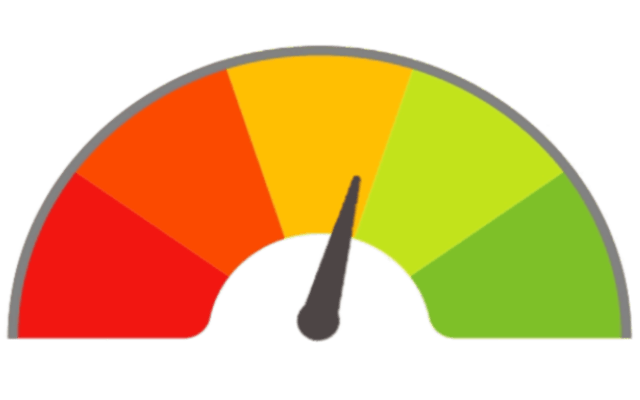 Indicator points to the medium range