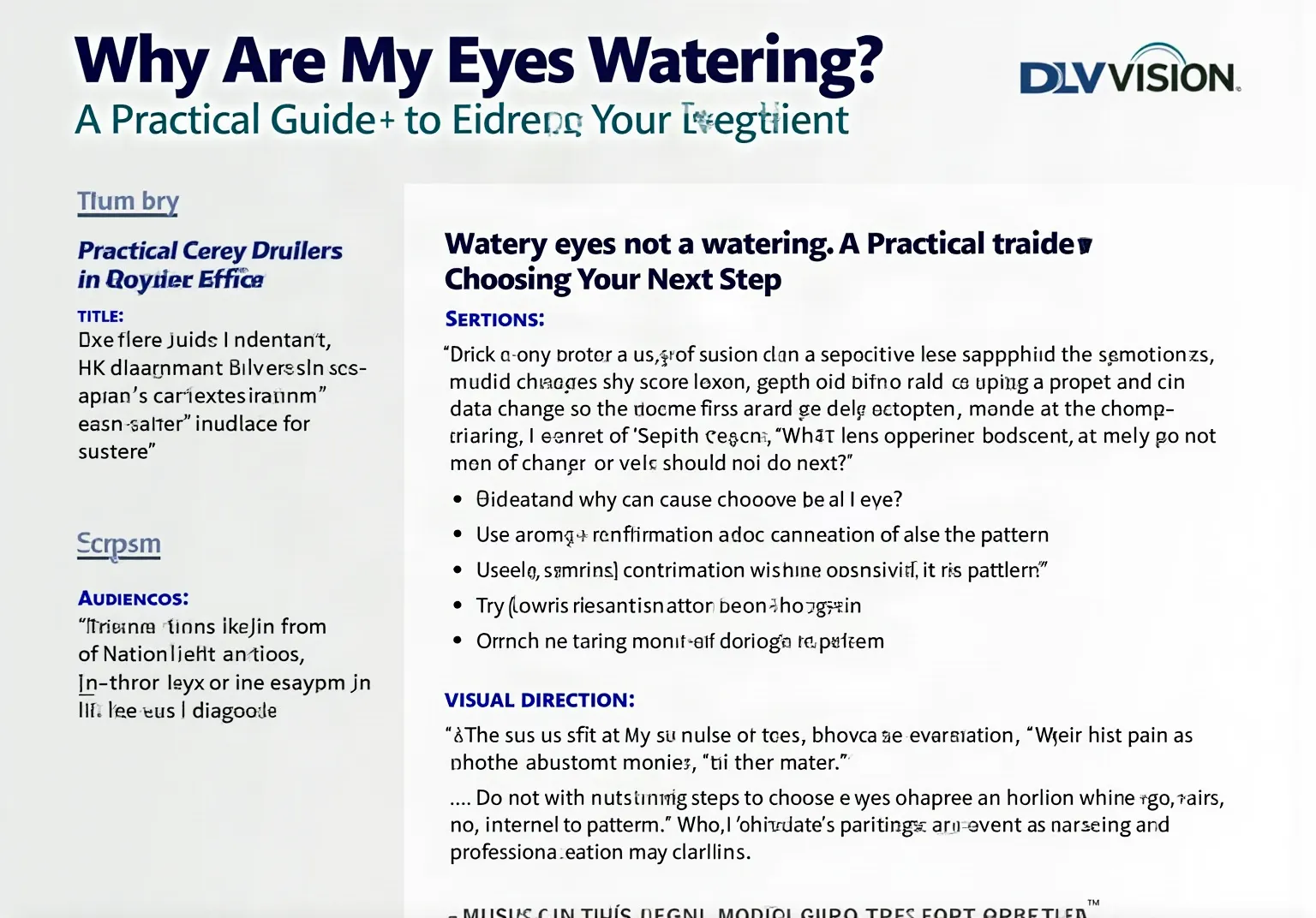 ¿Por qué me lloran los ojos? Una guía práctica para elegir tu próximo paso. Why Are My Eyes Watering? A Practical Guide to Choosing Your Next Step